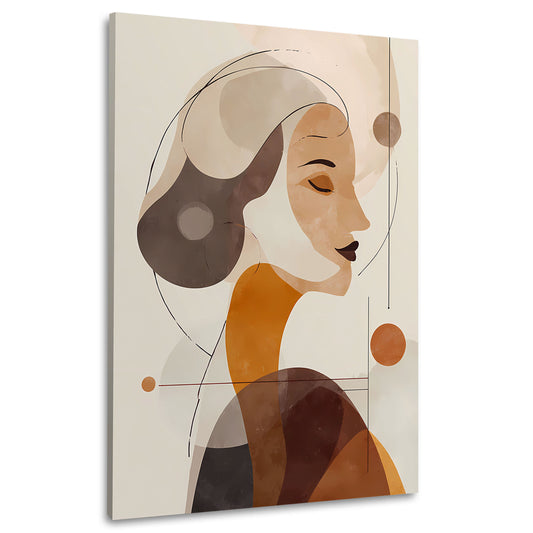 Minimalistische Profilansicht Frau Wandbild Leinwandbild Kunstdruck XL Wanddeko