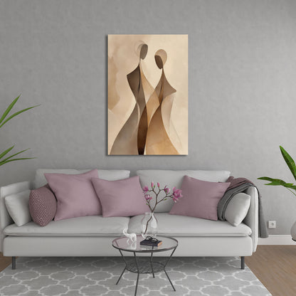 Minimalistische Silhouetten Wandbild Leinwandbild Kunstdruck XL Wanddeko