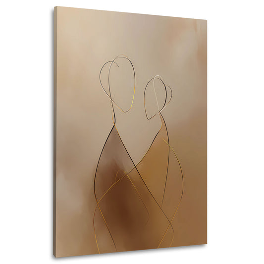 Minimalistisches Line Art Wandbild Leinwandbild Kunstdruck XL Wanddeko