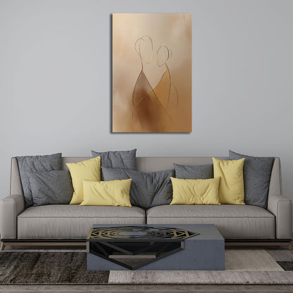 Minimalistisches Line Art Wandbild Leinwandbild Kunstdruck XL Wanddeko