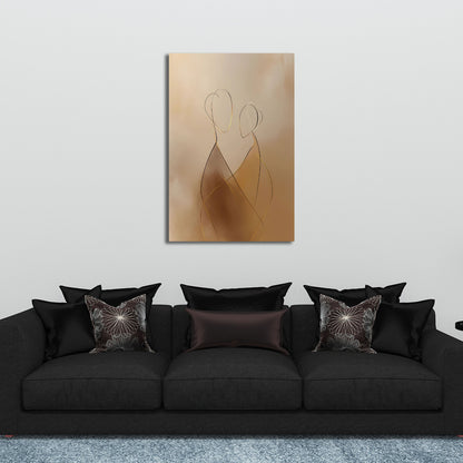 Minimalistisches Line Art Wandbild Leinwandbild Kunstdruck XL Wanddeko