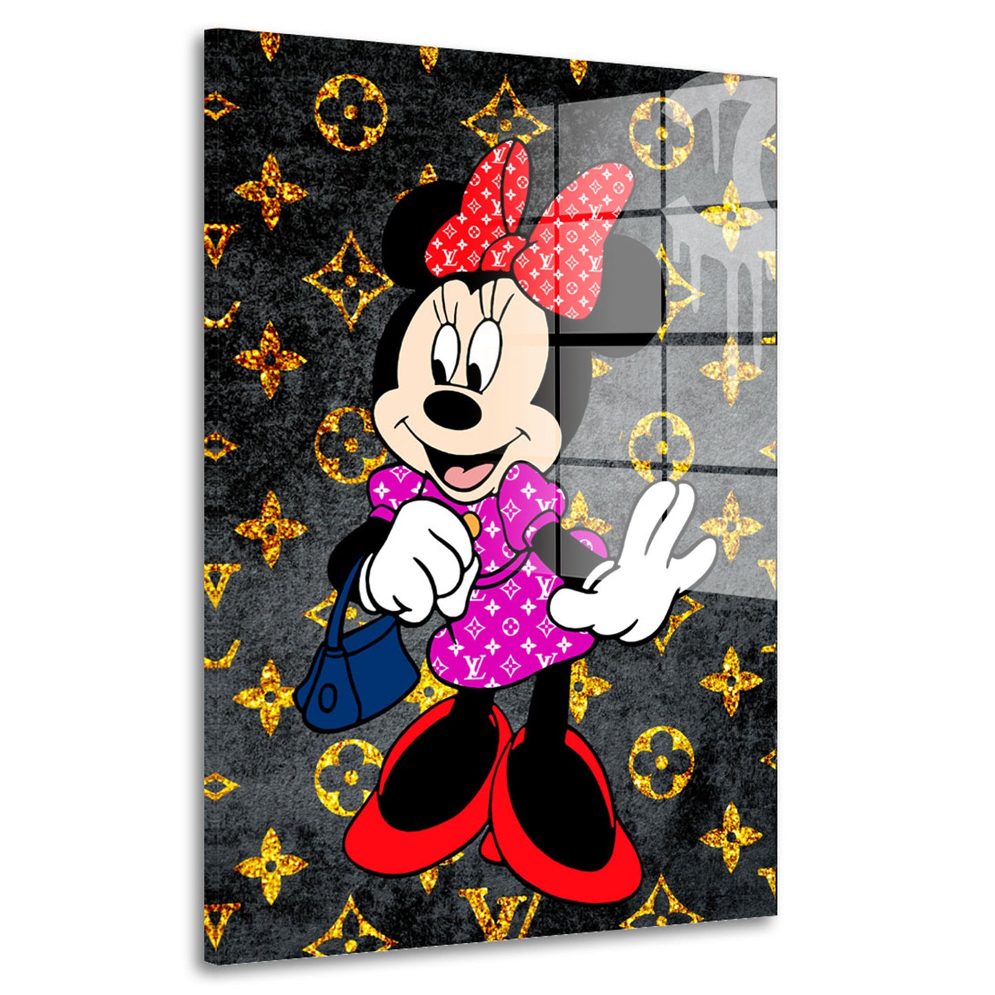 Minnie Pop Art Acrylglasbild Wandbild Bild Wanddeko Wohnzimmer XL