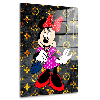 Minnie Pop Art Acrylglasbild Wandbild Bild Wanddeko Wohnzimmer XL