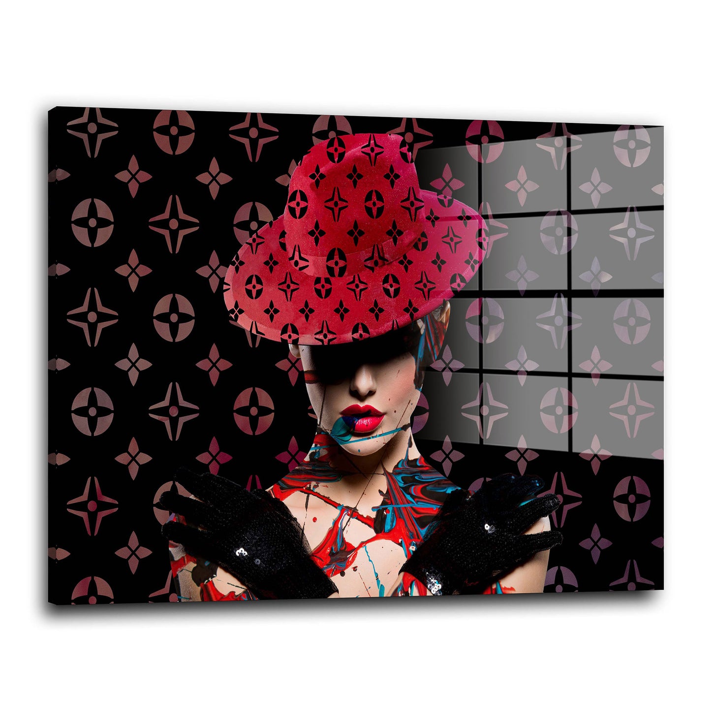 Modern Frau Abstract Acrylglasbild Wandbild Bild Wanddeko Wohnzimmer XL