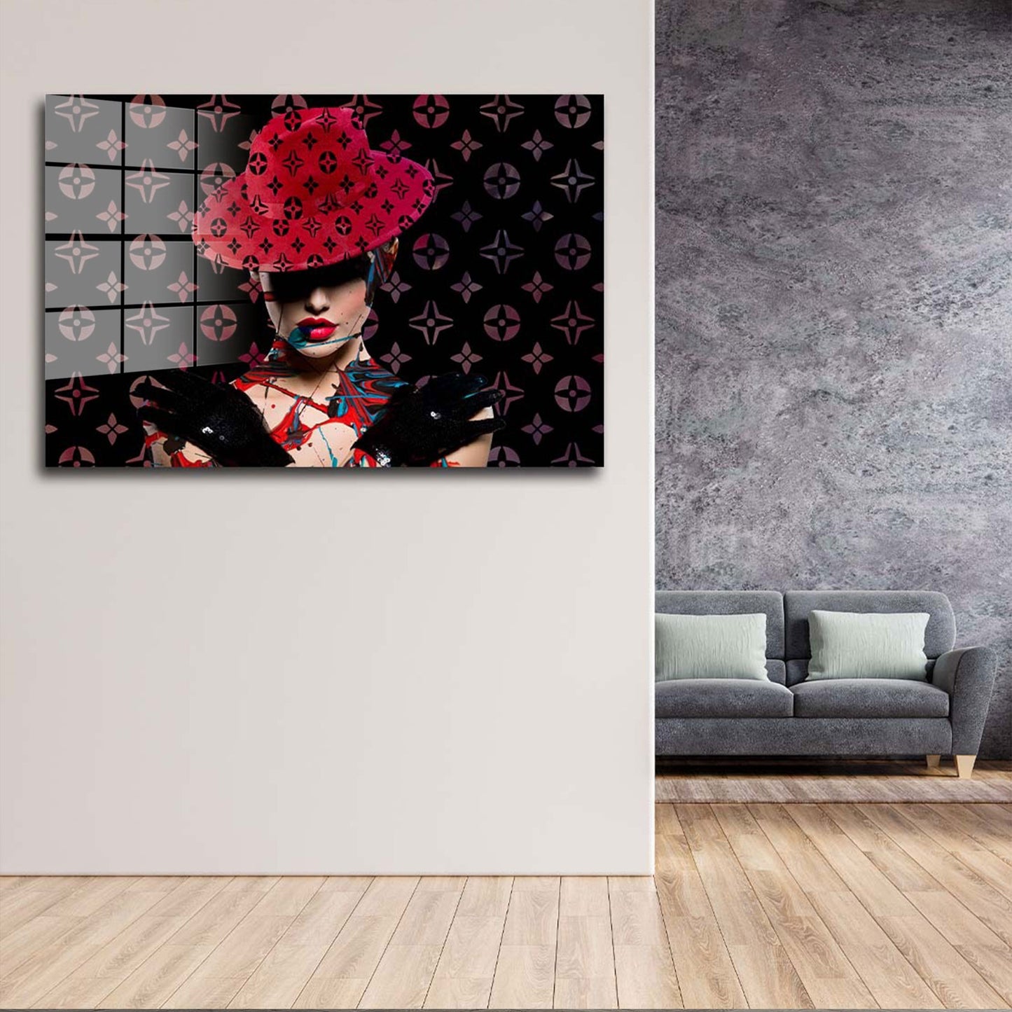 Modern Frau Abstract Acrylglasbild Wandbild Bild Wanddeko Wohnzimmer XL