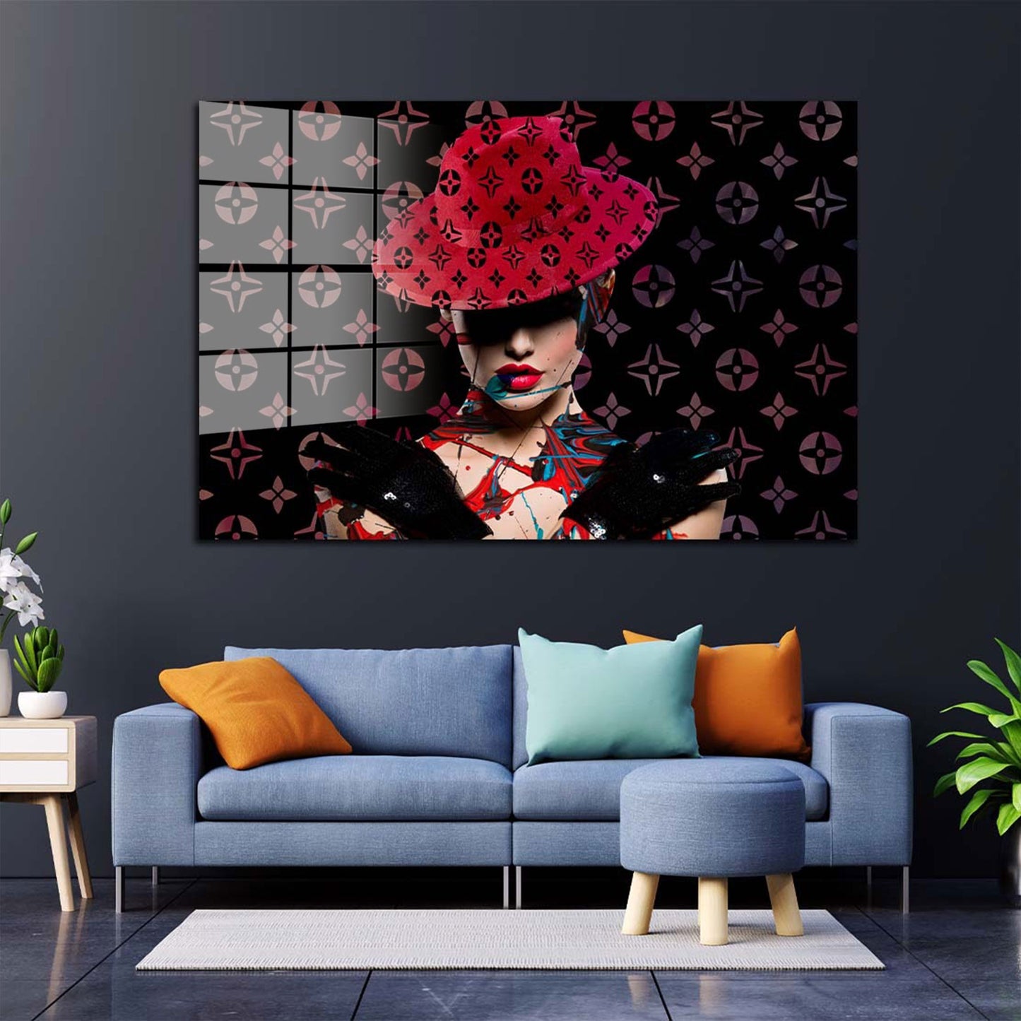 Modern Frau Abstract Acrylglasbild Wandbild Bild Wanddeko Wohnzimmer XL