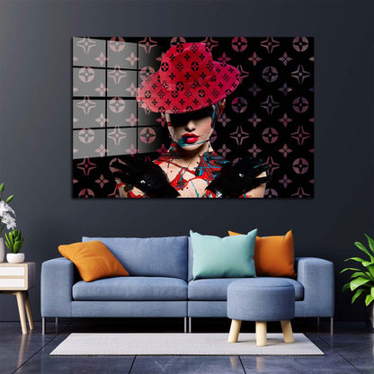 Modern Frau Abstract Acrylglasbild Wandbild Bild Wanddeko Wohnzimmer XL