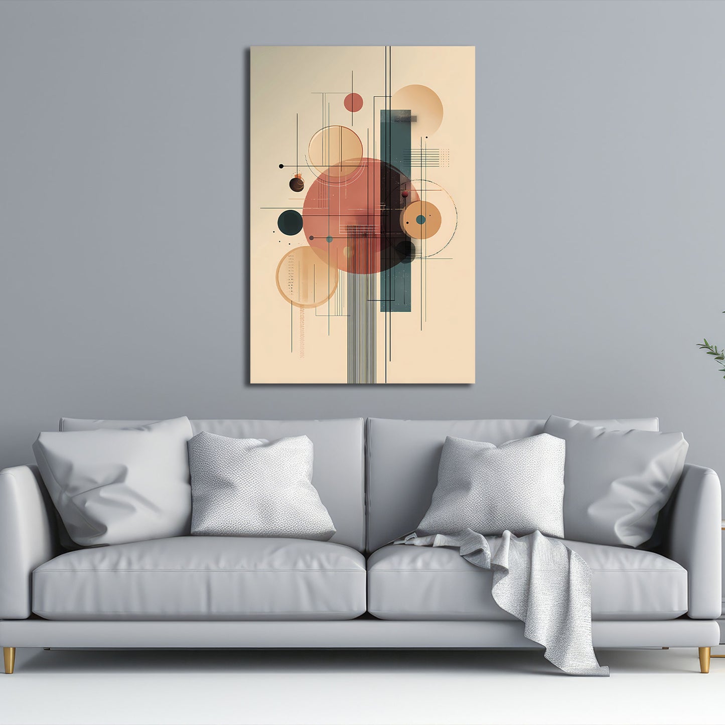 Moderne Formen Komposition Wandbild Leinwandbild Kunstdruck XL Wanddeko