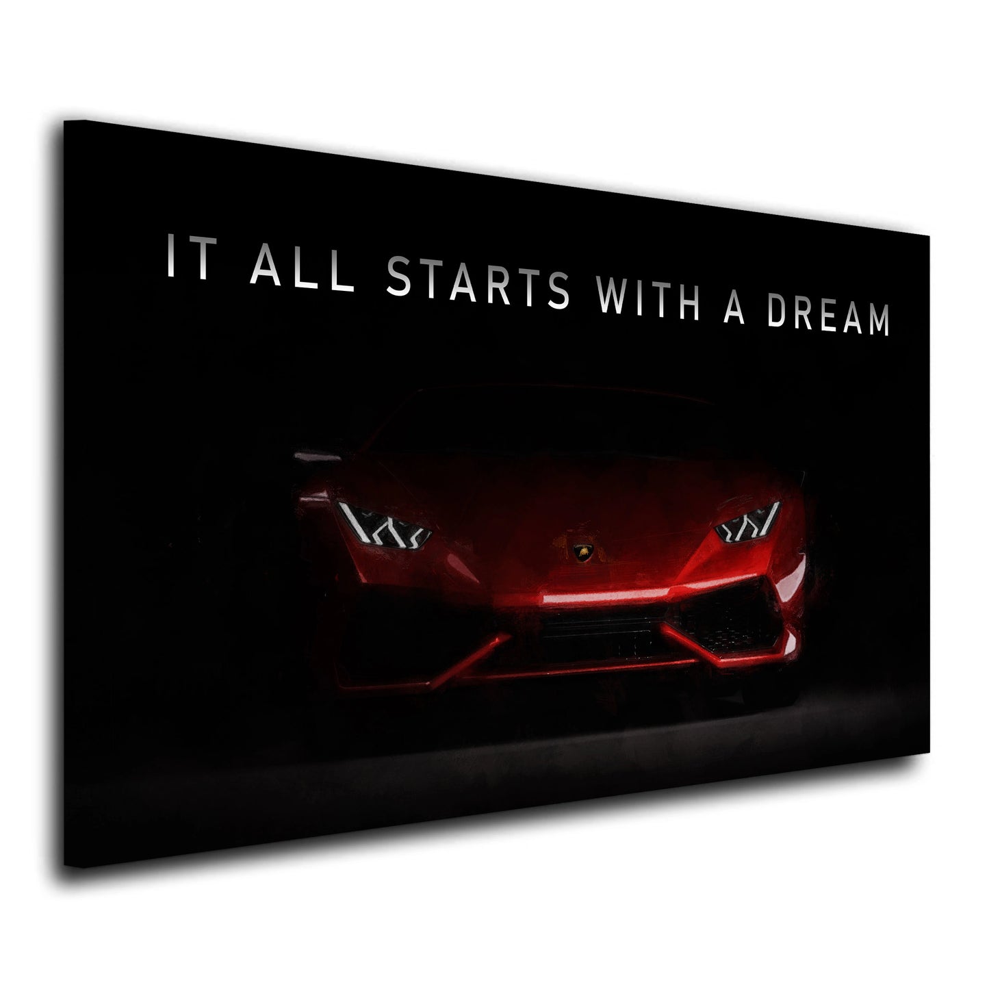 Abstrakt Motivation Sportwagen Leinwandbild Wandbild Kunstdruck XL Wanddeko