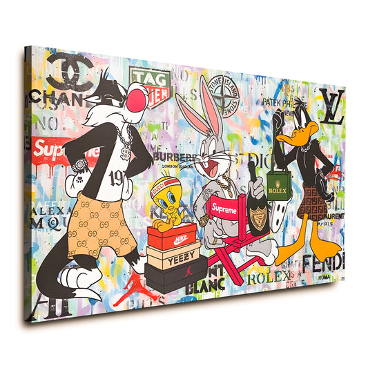 Luxury Pop Art Comic Leinwandbild Wandbild Kunstdruck XL Wanddeko