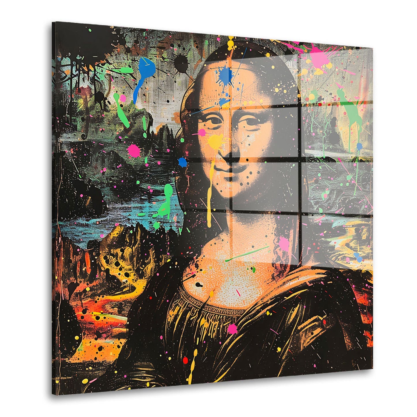 Mona Pop Art Acrylglasbild Wandbild Bild Wanddeko Wohnzimmer XL
