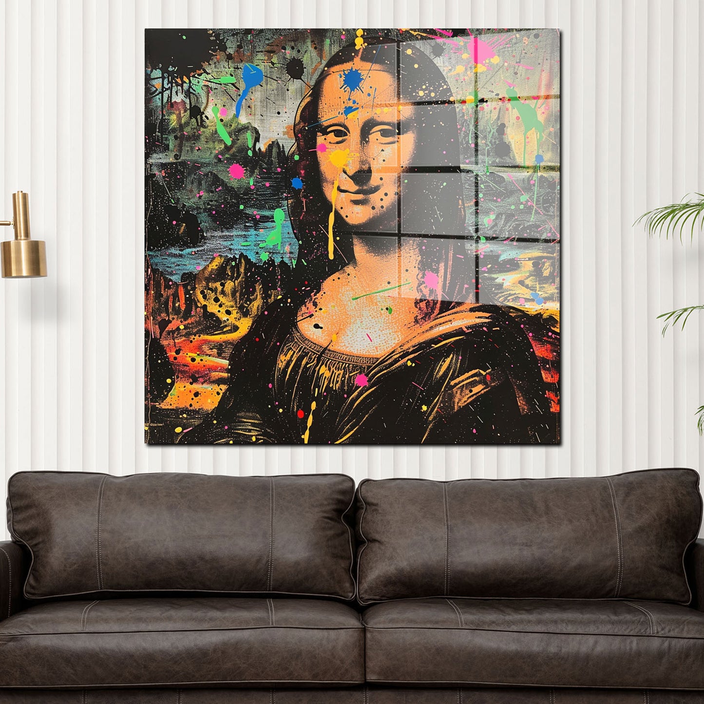 Mona Pop Art Acrylglasbild Wandbild Bild Wanddeko Wohnzimmer XL
