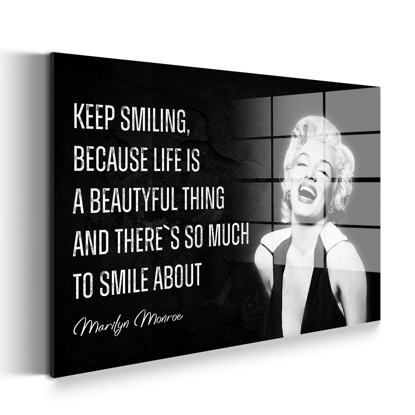 Monroe Motivation Acrylglasbild Wandbild Bild Wanddeko Wohnzimmer XL