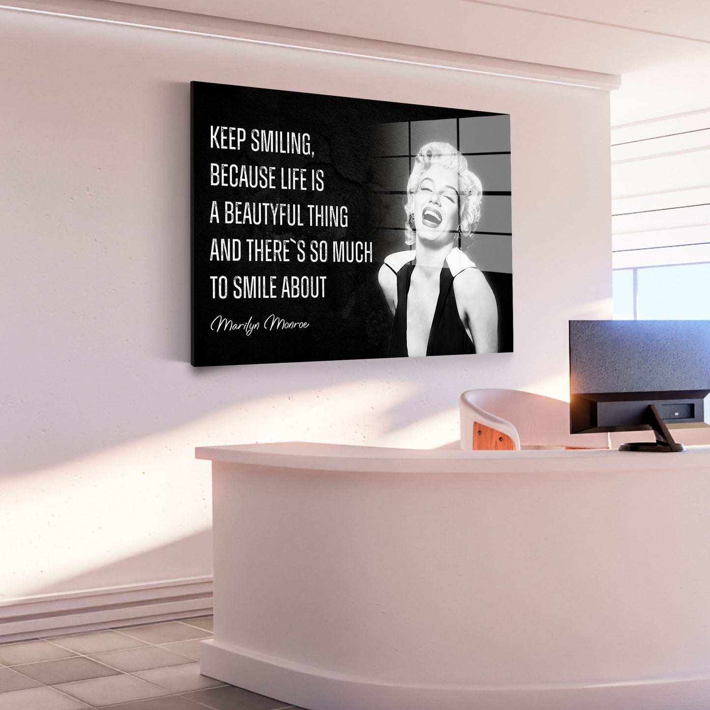 Monroe Motivation Acrylglasbild Wandbild Bild Wanddeko Wohnzimmer XL