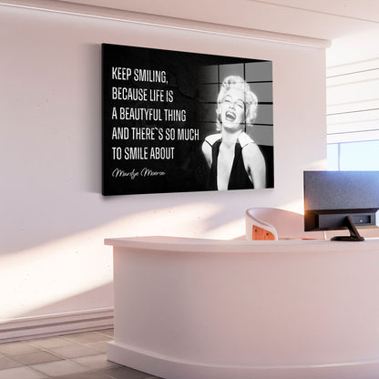 Monroe Motivation Acrylglasbild Wandbild Bild Wanddeko Wohnzimmer XL