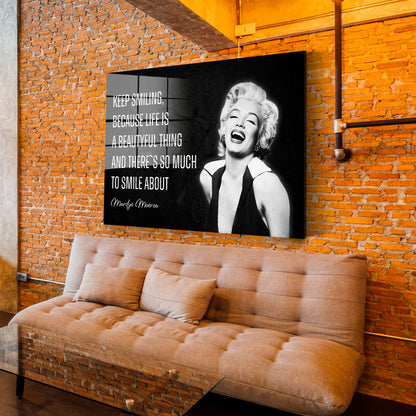 Monroe Motivation Acrylglasbild Wandbild Bild Wanddeko Wohnzimmer XL