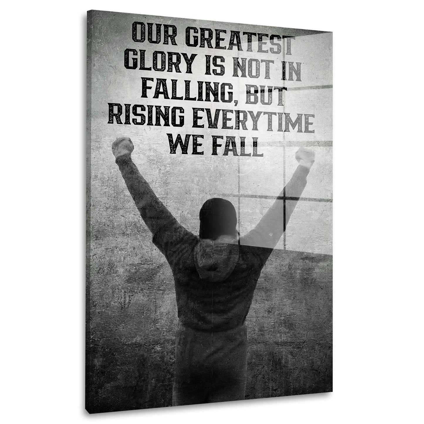 Motivation Boxer Zitate Acrylglasbild Wandbild Bild Wanddeko Wohnzimmer XL