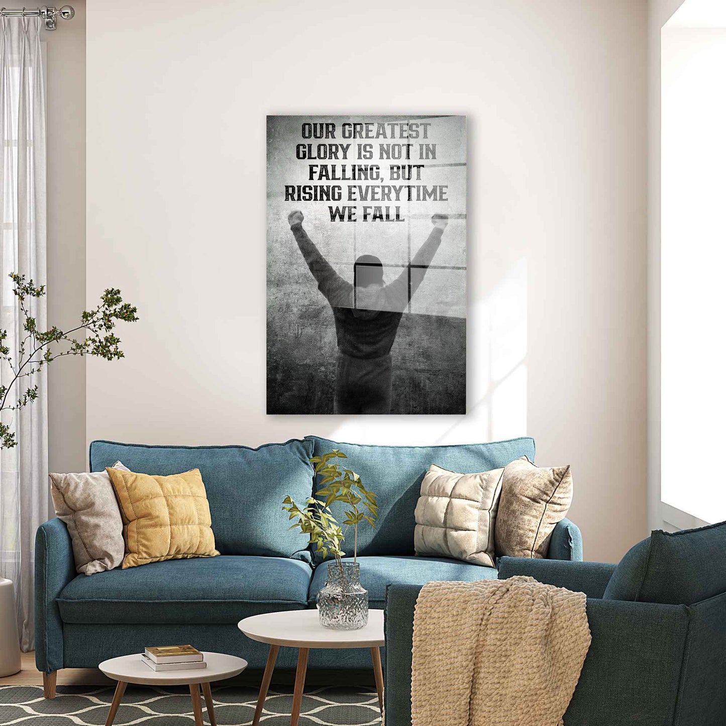 Motivation Boxer Zitate Acrylglasbild Wandbild Bild Wanddeko Wohnzimmer XL