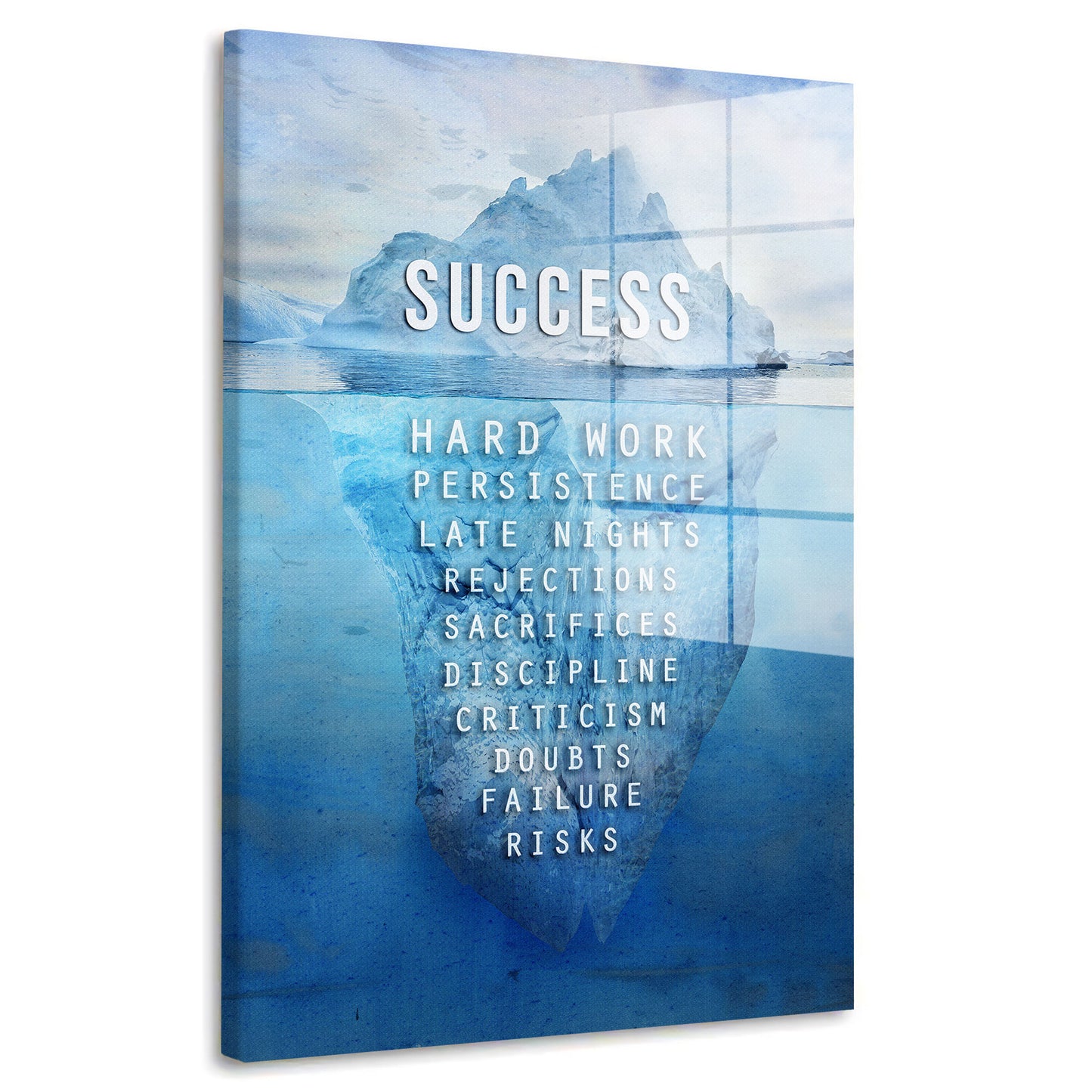 Motivation Büro Iceberg Acrylglasbild Wandbild Bild Wanddeko Wohnzimmer XL