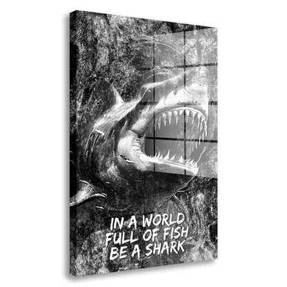 Motivation Hai Acrylglasbild Wandbild Bild Wanddeko Wohnzimmer XL