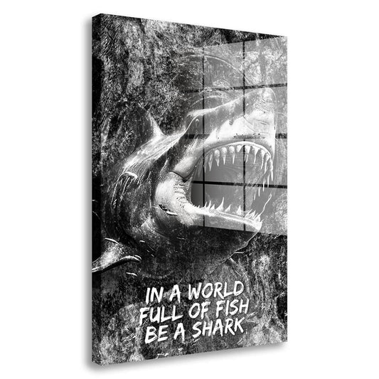Motivation Hai Acrylglasbild Wandbild Bild Wanddeko Wohnzimmer XL