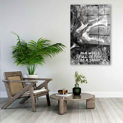 Motivation Hai Acrylglasbild Wandbild Bild Wanddeko Wohnzimmer XL