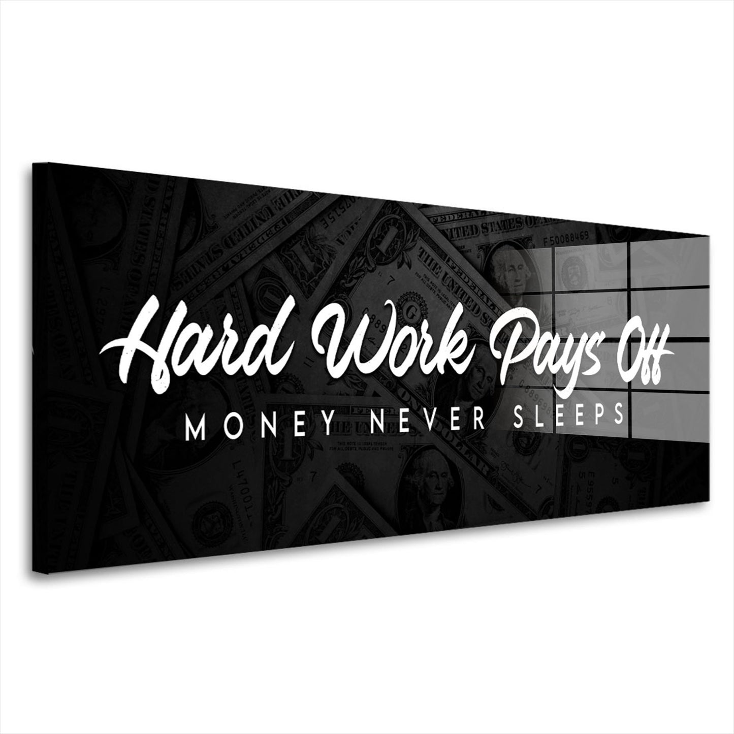 Motivation Hard Work Acrylglasbild Wandbild Bild Wanddeko Wohnzimmer XL