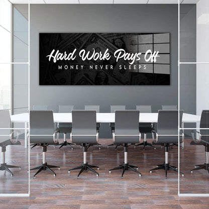 Motivation Hard Work Acrylglasbild Wandbild Bild Wanddeko Wohnzimmer XL
