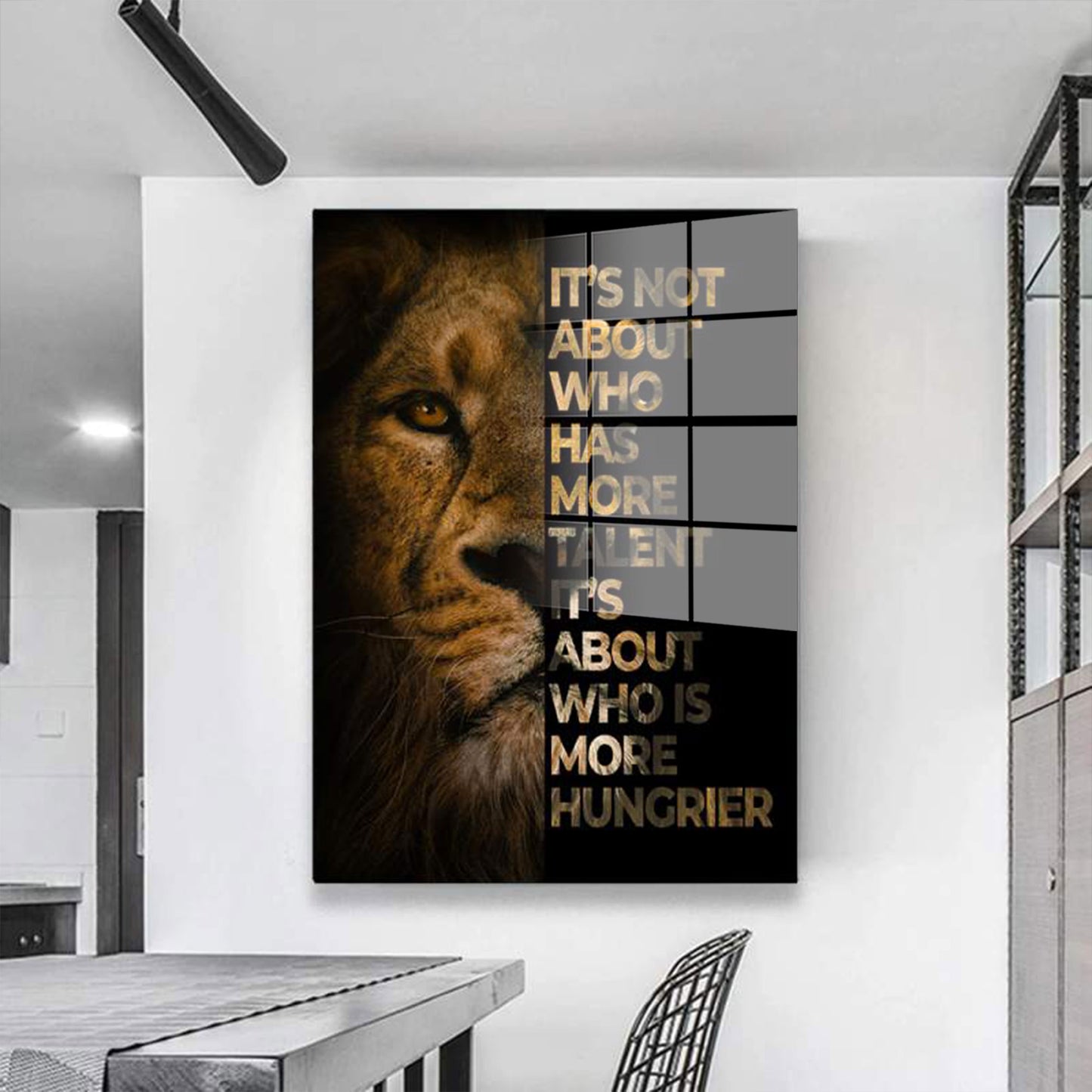 Motivation Löwe Acrylglasbild Wandbild Bild Wanddeko Wohnzimmer XL