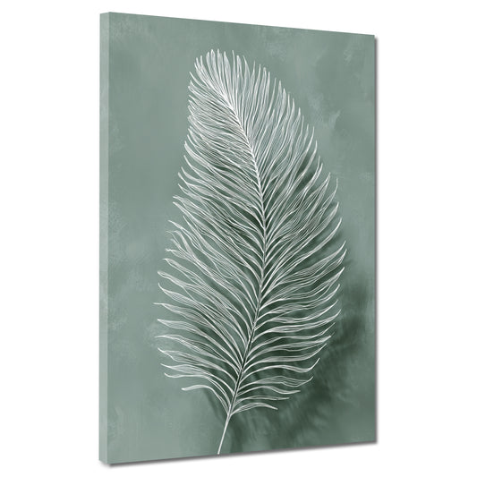 Naturmotiv Palmblatt minimalistisch Leinwandbild Wandbild Kunstdruck XL Deko
