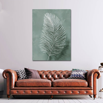 Naturmotiv Palmblatt minimalistisch Leinwandbild Wandbild Kunstdruck XL Deko