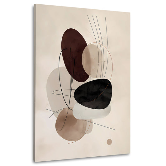 Neutrale Farben Ästhetik Geometrie Wandbild Leinwandbild Kunstdruck XL Wanddeko