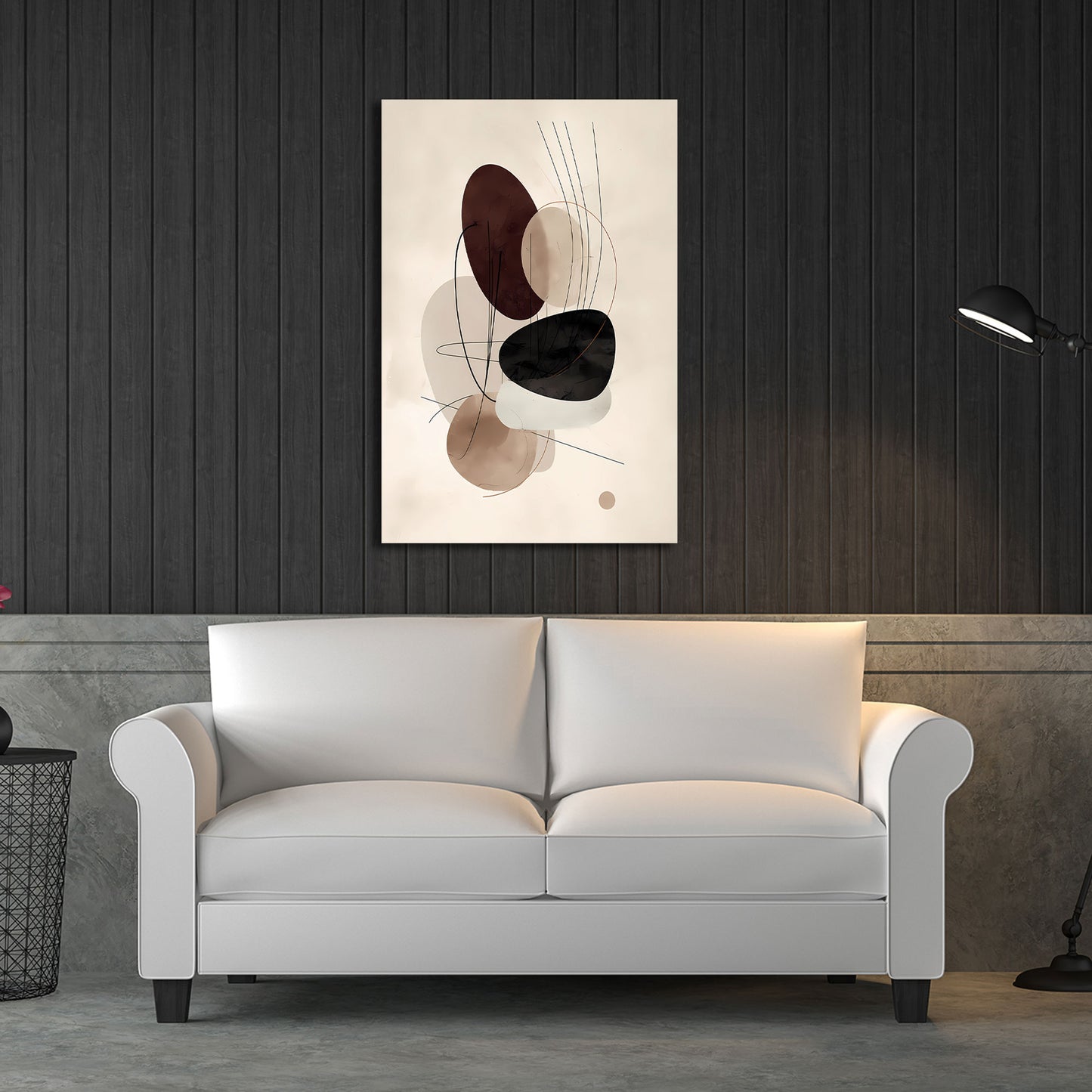 Neutrale Farben Ästhetik Geometrie Wandbild Leinwandbild Kunstdruck XL Wanddeko