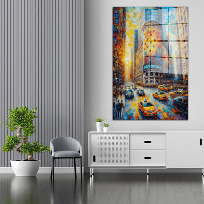 New York Wall Street Börse Acrylglasbild Wandbild Bild Wanddeko Wohnzimmer XL