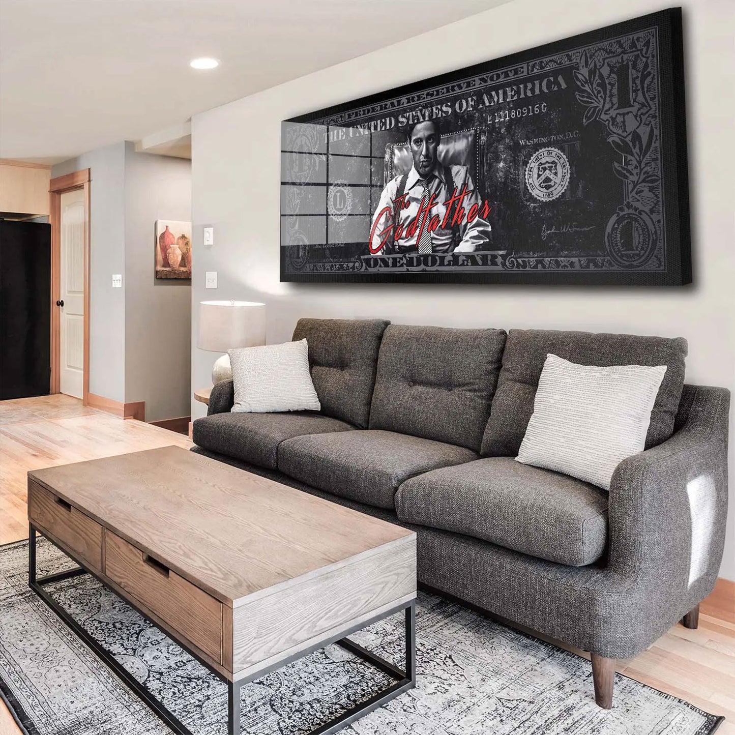 Pate Dollar Acrylglasbild Wandbild Bild Wanddeko Wohnzimmer XL