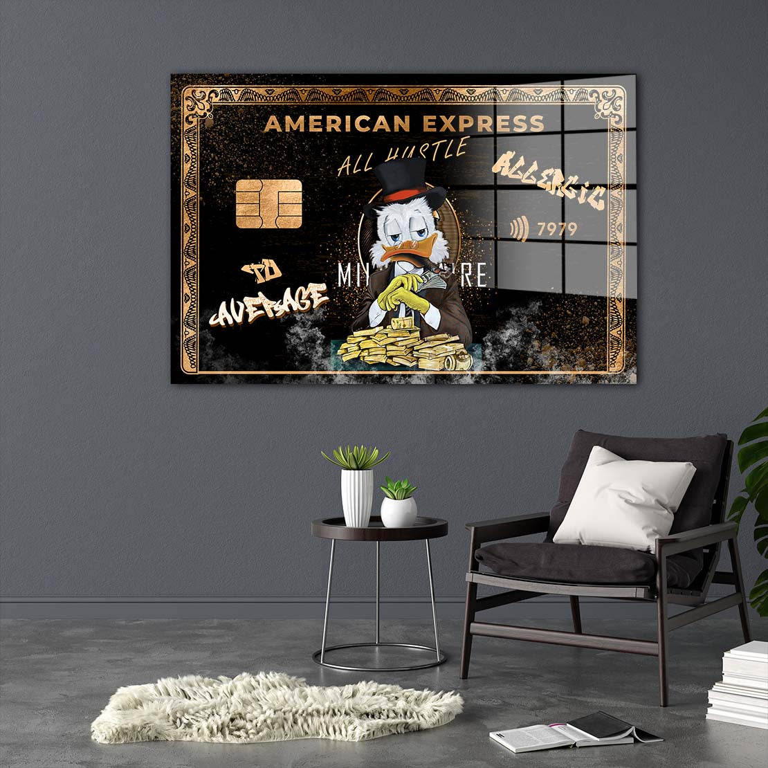 Pop Art Duck Comic Acrylglasbild Wandbild Bild Wanddeko Wohnzimmer XL