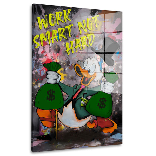 Pop Art Duck Motivation Zitat Acrylglasbild Wandbild Wanddeko Wohnzimmer XL