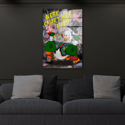 Pop Art Duck Motivation Zitat Acrylglasbild Wandbild Wanddeko Wohnzimmer XL