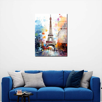 Pop Art Eiffelturm Paris Acrylglasbild Wandbild Bild Wanddeko Wohnzimmer XL