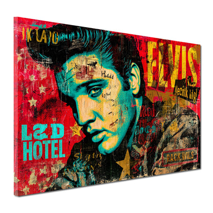 Pop Art Kunst King Wandbild Leinwandbild Kunstdruck XL Wanddeko
