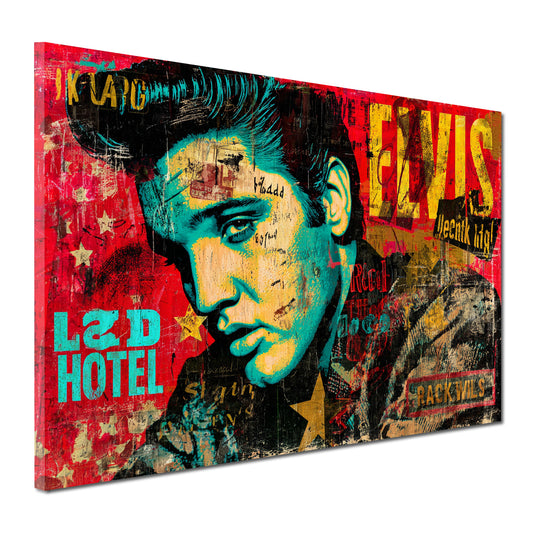 Pop Art Kunst King Wandbild Leinwandbild Kunstdruck XL Wanddeko