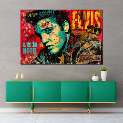 Pop Art Kunst King Wandbild Leinwandbild Kunstdruck XL Wanddeko