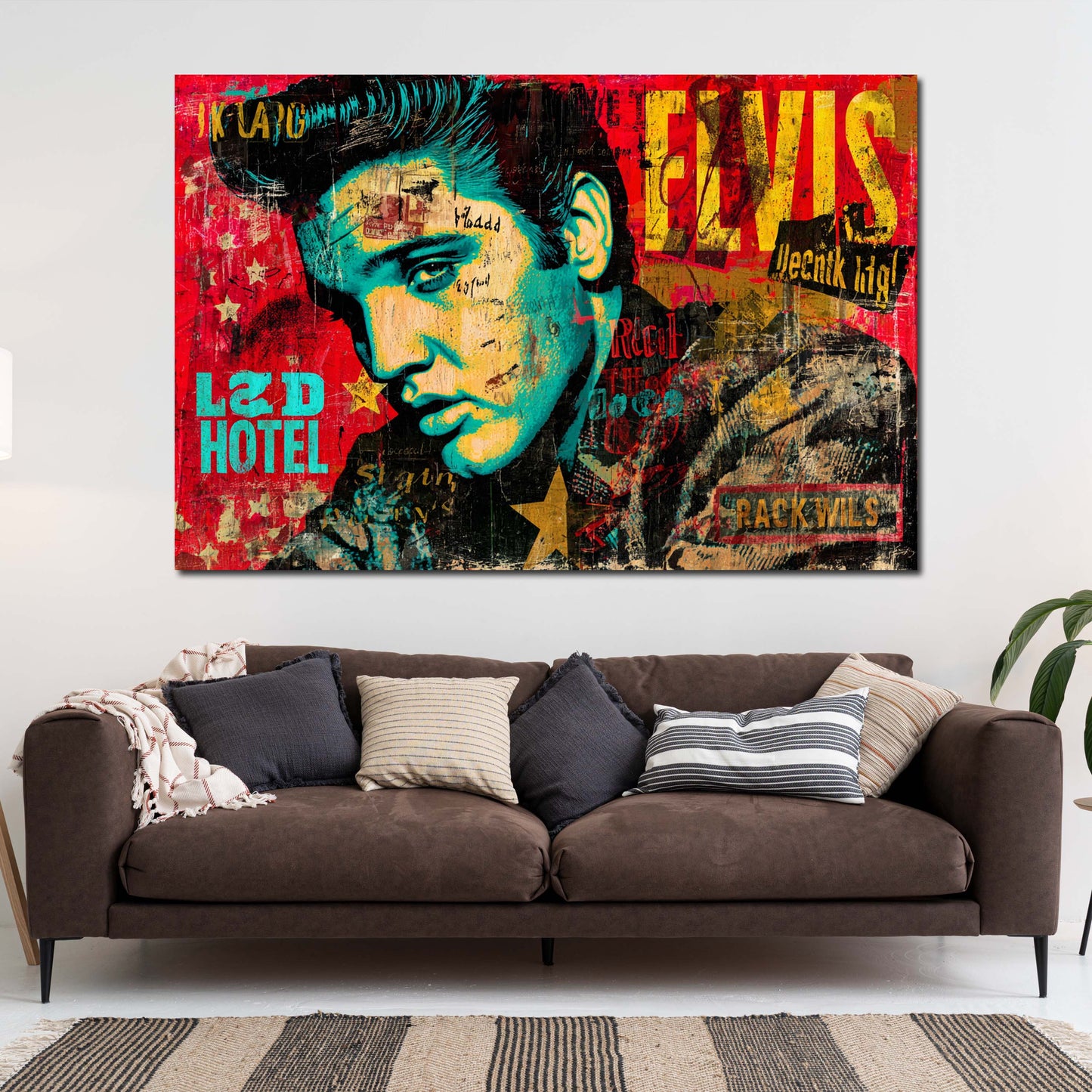 Pop Art Kunst King Wandbild Leinwandbild Kunstdruck XL Wanddeko