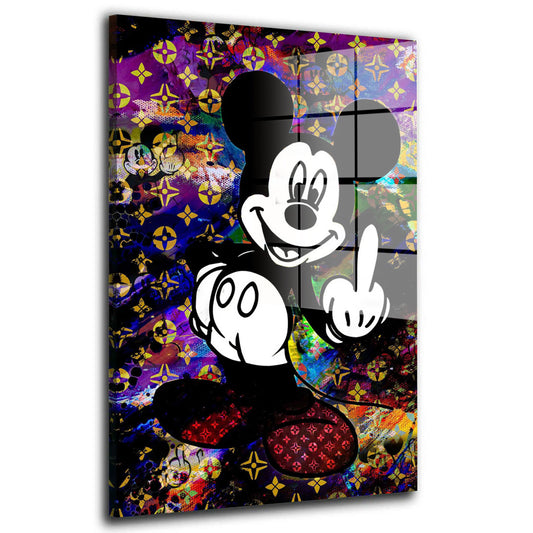 Pop Art Luxury Mickey Acrylglasbild Wandbild Bild Wanddeko Wohnzimmer XL
