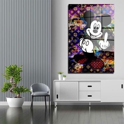 Pop Art Luxury Mickey Acrylglasbild Wandbild Bild Wanddeko Wohnzimmer XL