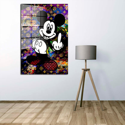 Pop Art Luxury Mickey Acrylglasbild Wandbild Bild Wanddeko Wohnzimmer XL