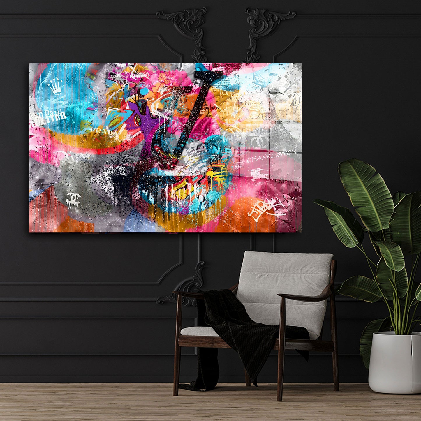 Pop Art Luxus abstrakt Acrylglasbild Wandbild Bild Wanddeko Wohnzimmer XL