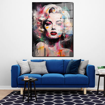 Pop Art Marilyn Acrylglasbild Wandbild Bild Wanddeko Wohnzimmer XL