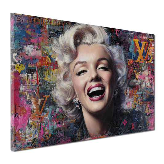 Pop Art Ikone Luxury Collage Wandbild Leinwandbild Kunstdruck XL Wanddeko