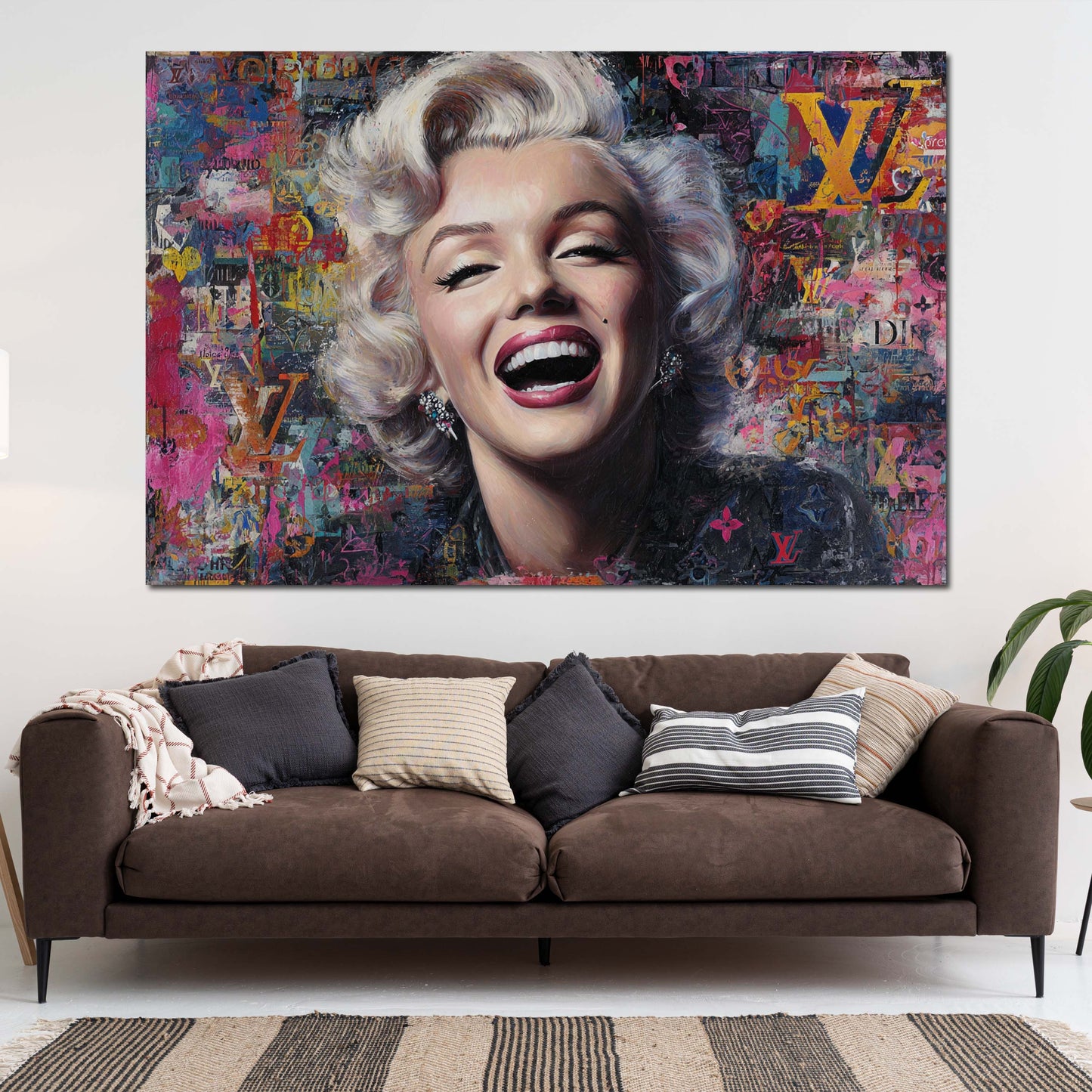 Pop Art Ikone Luxury Collage Wandbild Leinwandbild Kunstdruck XL Wanddeko